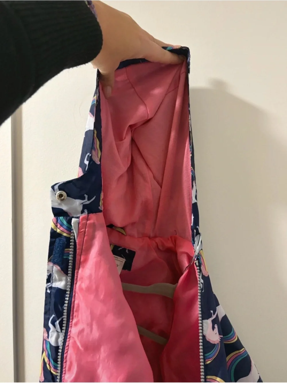 Carter's Navy Unicorn & Rainbow Hooded Raincoat